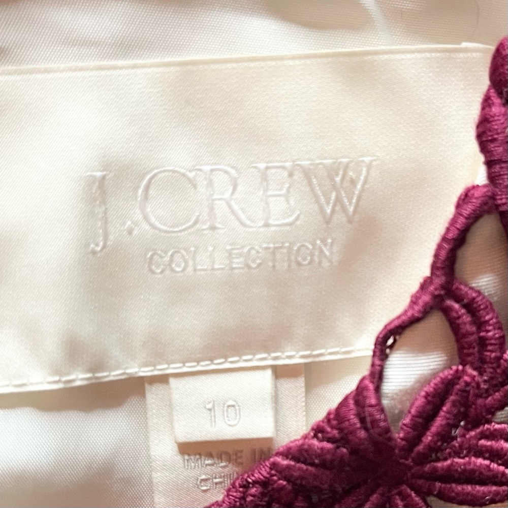 🥀 J. Crew Collection Burgundy Floral Mini Formal Dress - Picture 4 of 8